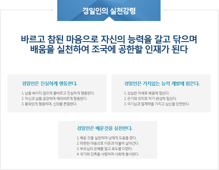 경일인의 실천강령
